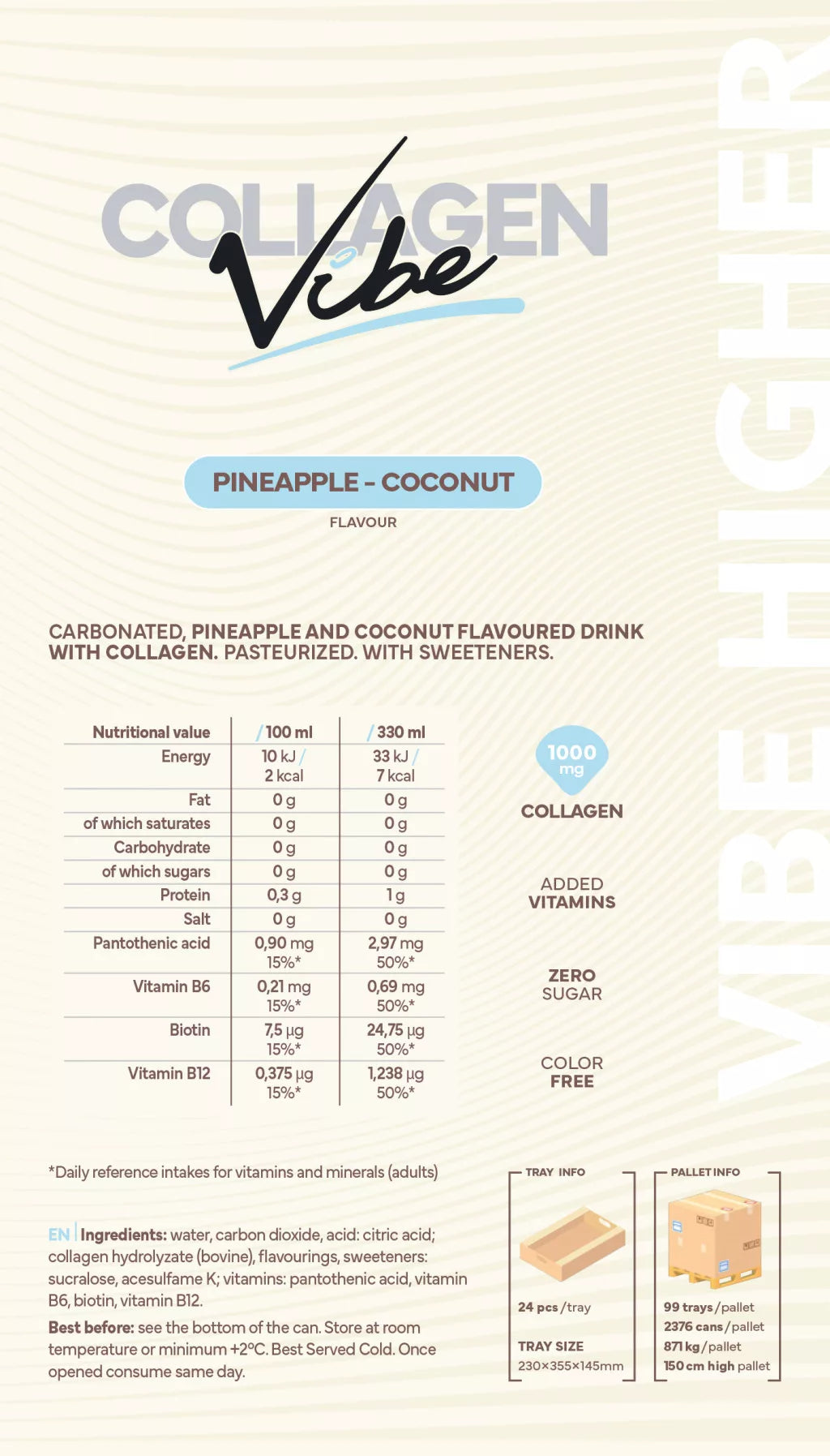 Nanosupps Collagen Vibe (330 ml, Pineapple Coconut)