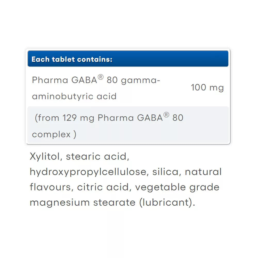 Natural Factors 100% Natural GABA 100 mg (60 Chewables, Tropical Fruit)