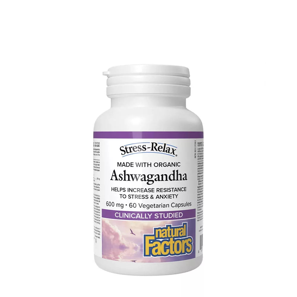 Natural Factors Ashwagandha 600 mg, Stress-Relax (60 Capsules)
