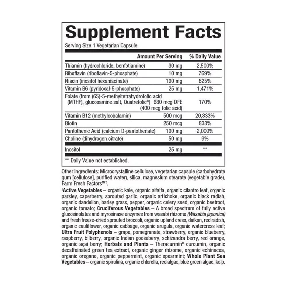 Natural Factors Biocoenzymated Active B Complex (60 Capsules)