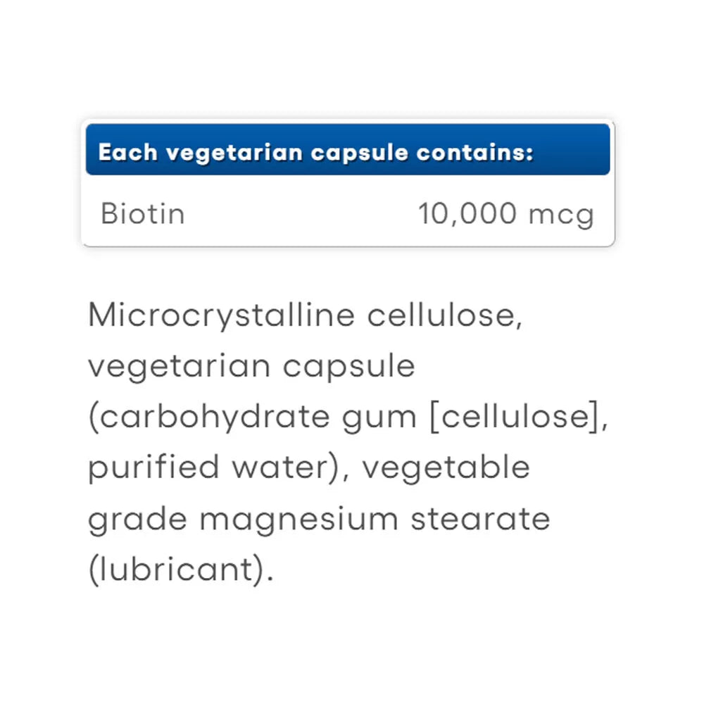 Natural Factors Biotin Extra Strength 10,000 mcg (60 Capsules)