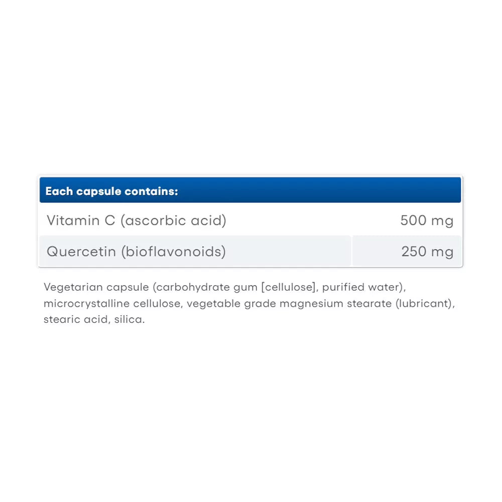 Natural Factors C Extra + Quercetin Bioflavonoids 500 mg/250 mg (90 Capsules)