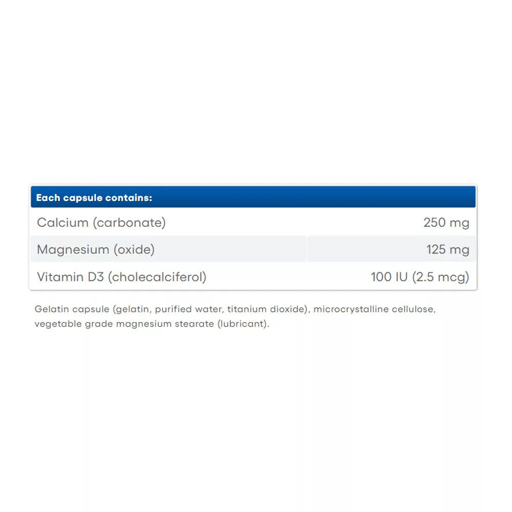 Natural Factors Calcium & Magnesium 2:1 Plus Vitamin D3 (90 Capsules)