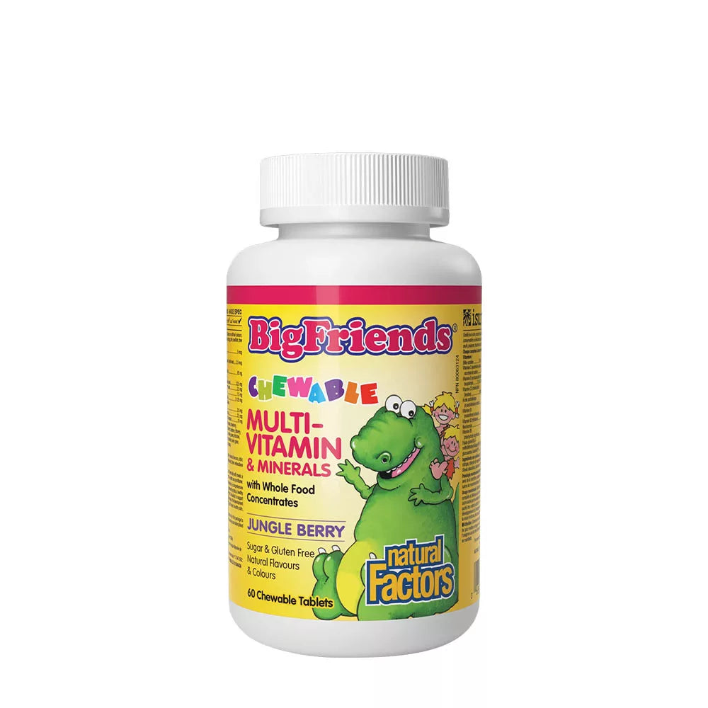 Natural Factors Chewable Multivitamin & Minerals with Whole Food Concentrates (60 Chewables, Jungle Berry)