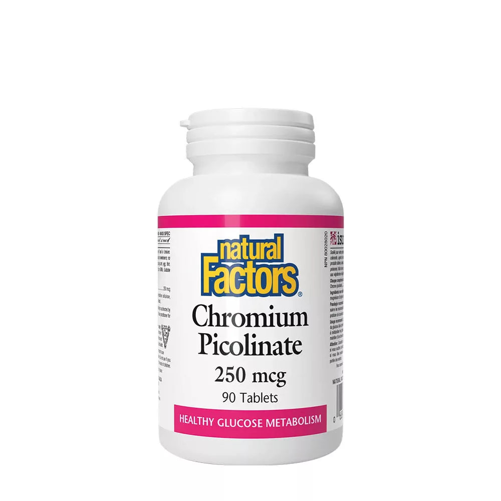 Natural Factors Chromium Picolinate 250 mcg (90 Tablets)