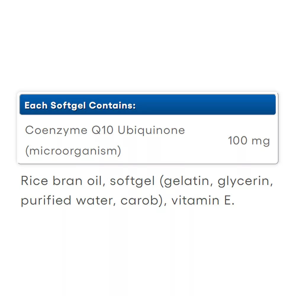 Natural Factors Coenzyme Q10 100 % Natural 100 mg (60 Softgels)