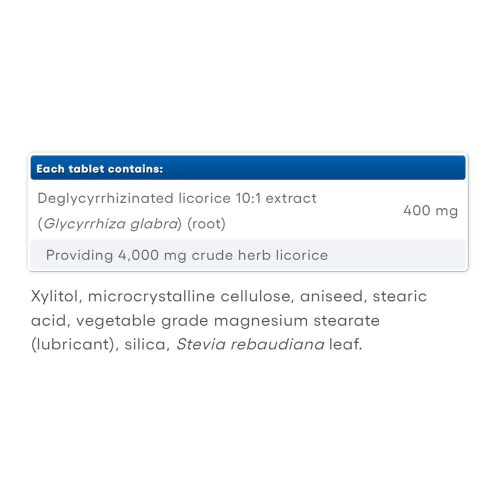 Natural Factors DGL Deglycyrrhizinated Licorice Root 400 mg (90 Chewables)