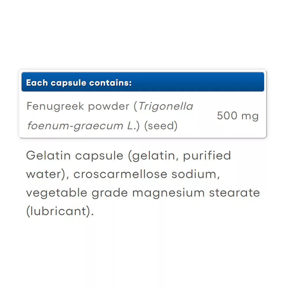 Natural Factors Fenugreek Seed 500 mg, HerbalFactors (90 Capsules)