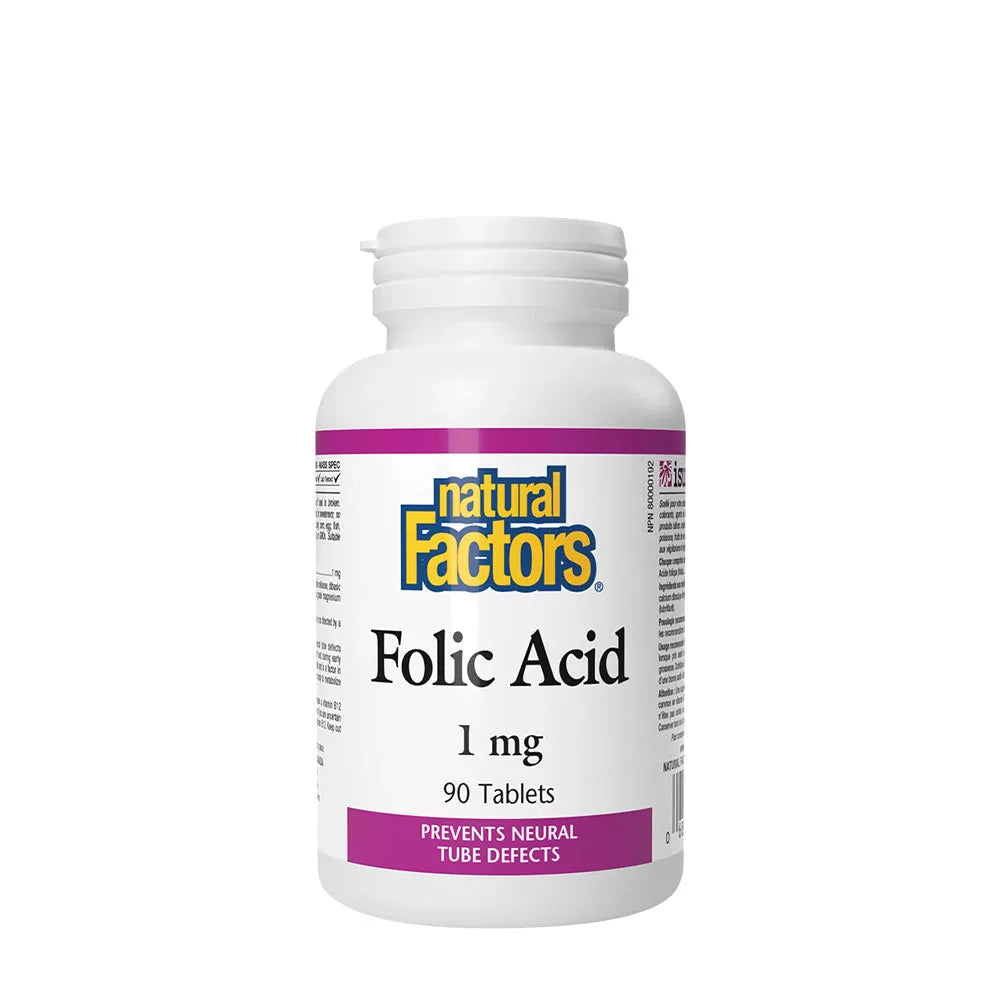 Natural Factors Folic Acid 1 mg (90 Tablets)
