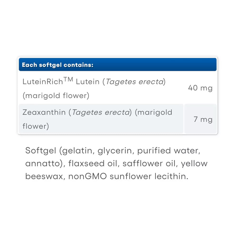 Natural Factors Lutein 40 mg with Zeaxanthin (60 Softgels)