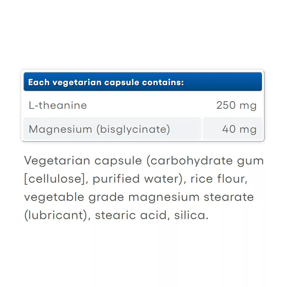 Natural Factors Magnesium Bisglycinate 100 plus L-Theanine 250 mg (90 Capsules)