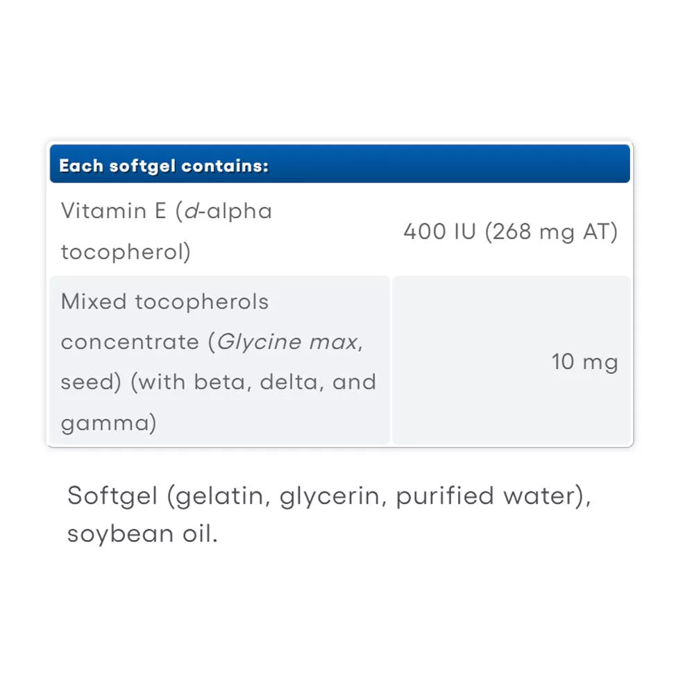 Natural Factors Mixed Vitamin E Natural Source 400 IU (90 Softgels)