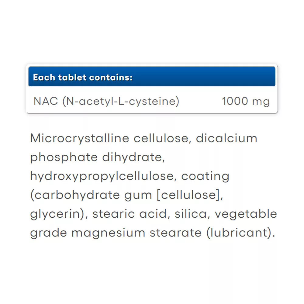 Natural Factors N-Acetyl-L-Cysteine 1000 mg (90 Tablets)