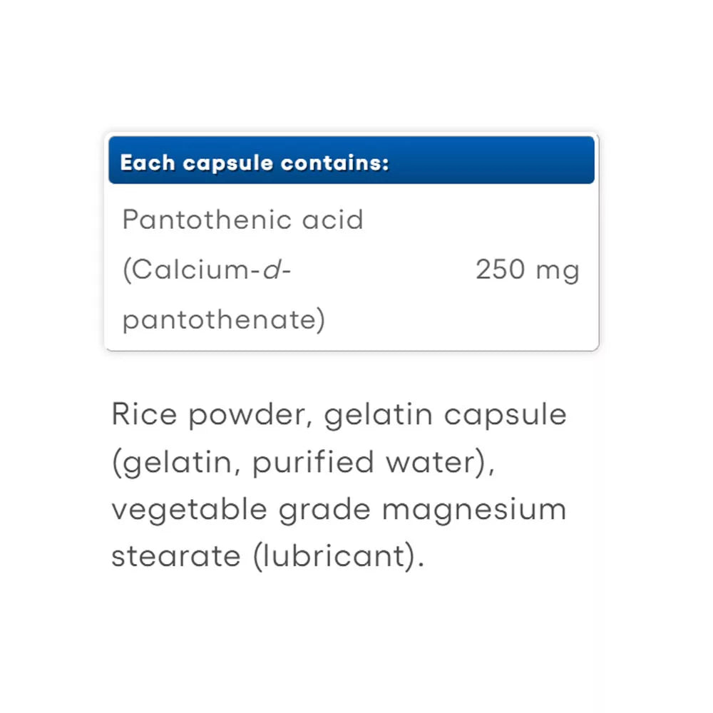 Natural Factors Panthothenic Acid 250 mg (90 Capsules)