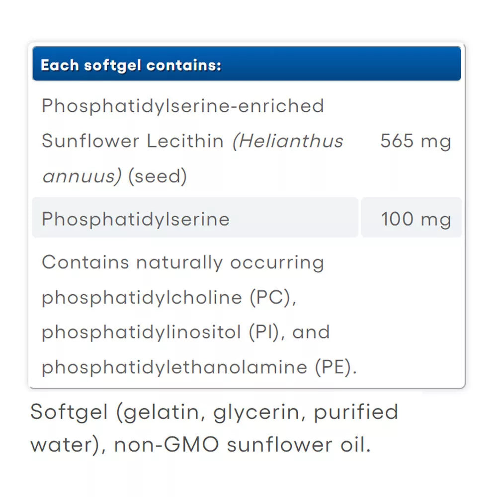 Natural Factors PS PHOSPHATIDYLSERINE 100 MG (60 Softgels)
