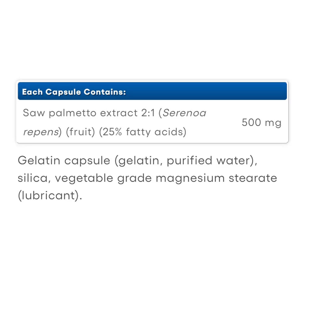 Natural Factors Saw Palmetto 500 mg (90 Capsules)