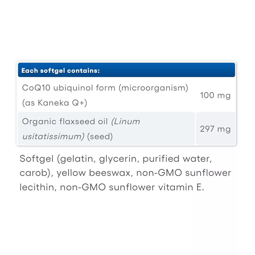 Natural Factors Ubiquinol Active CoQ10 100 mg (60 Softgels)