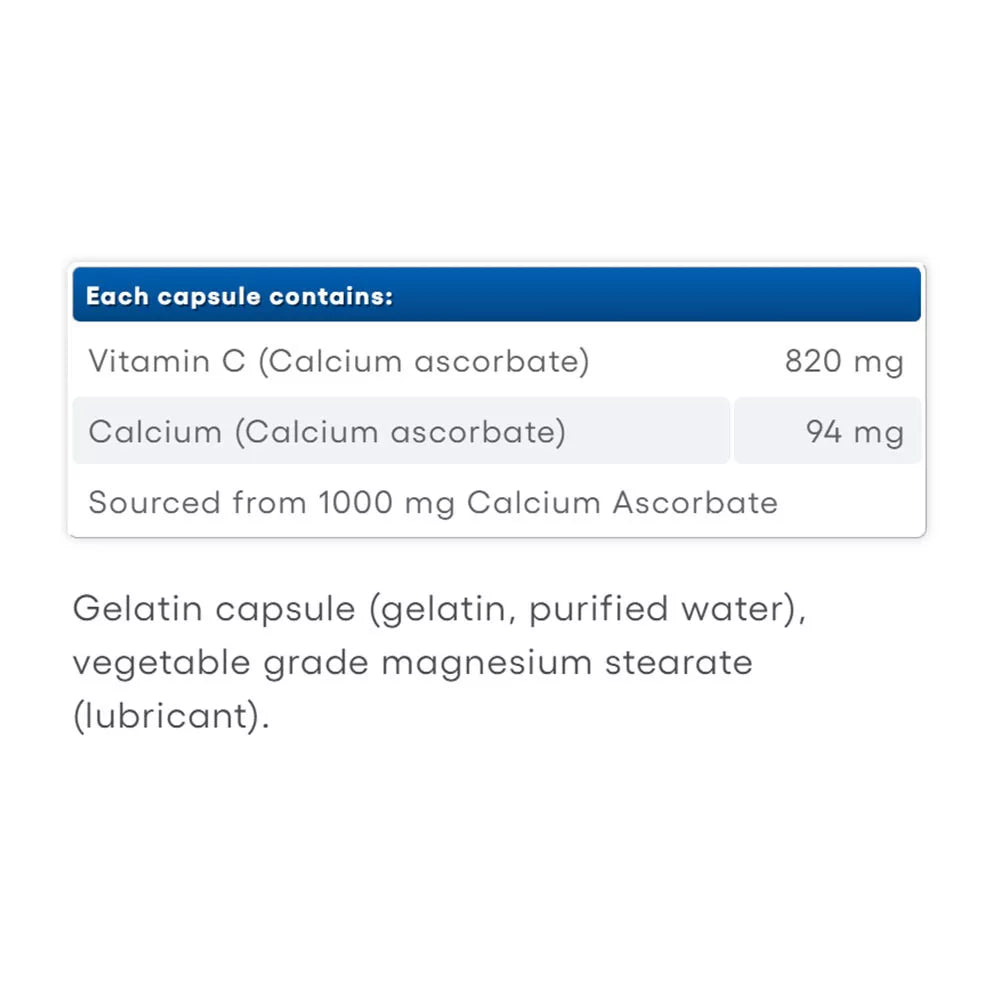 Natural Factors Vitamin C Calcium Ascorbate 1000 mg (90 Capsules)