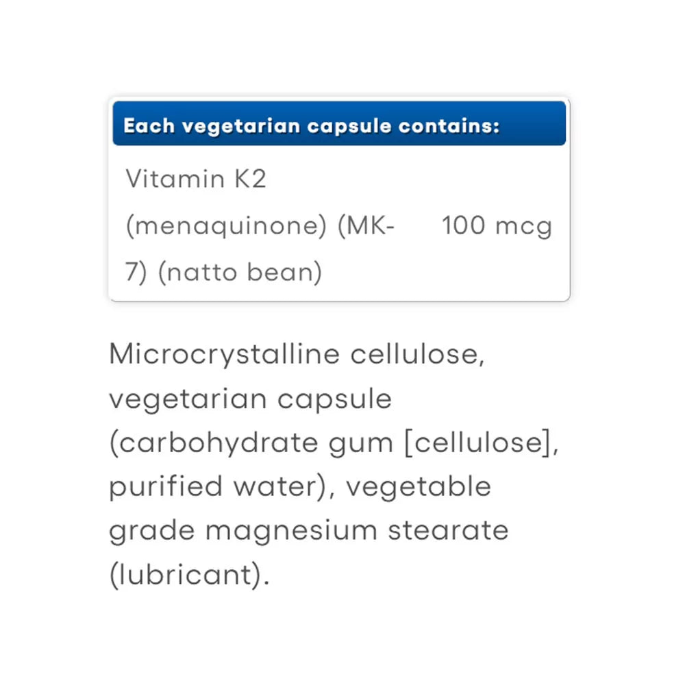 Natural Factors Vitamin K2 100 mcg (60 Capsules)