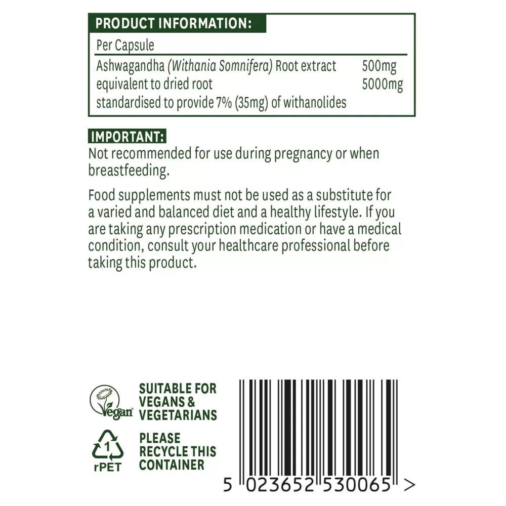 Natures Aid Ashwagandha (30 Capsules)