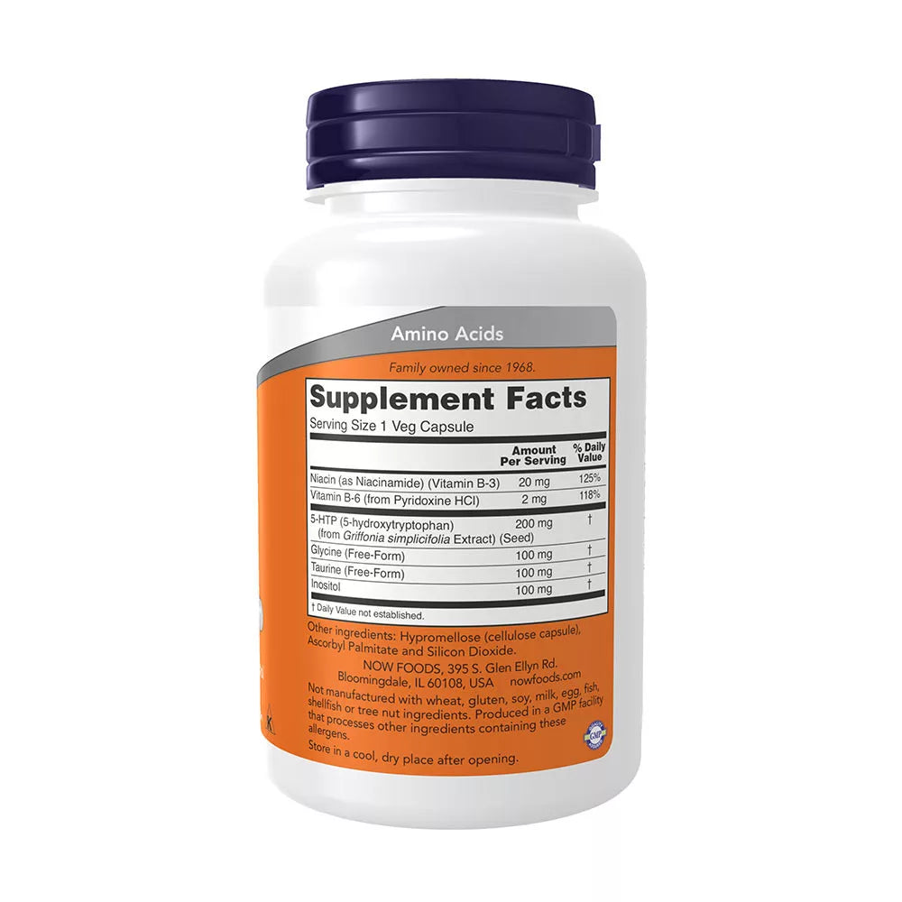 Now Foods 5-HTP Double Strength 200 mg (120 Veg Capsules)