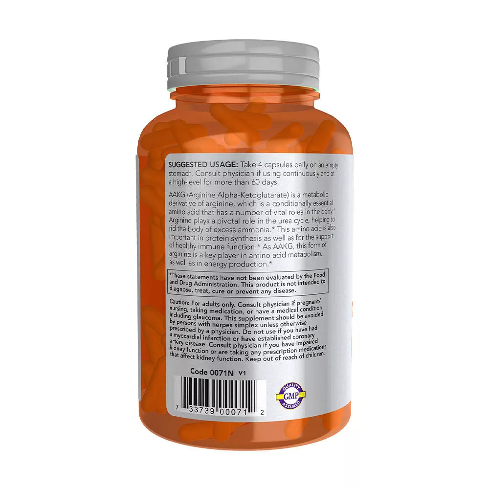 Now Foods AAKG 2200 (180 Veg Capsules)