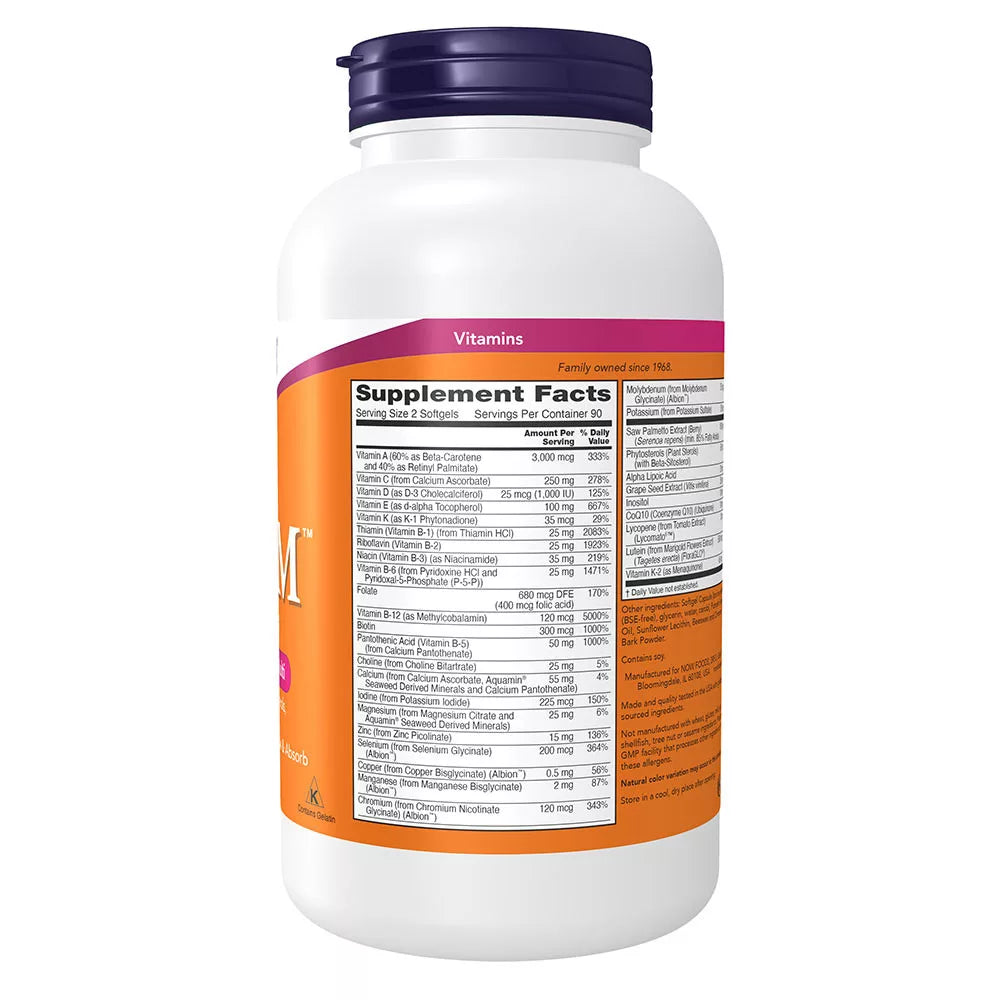 Now Foods ADAM™ Superior Men's Multiple Vitamin (180 Softgels)