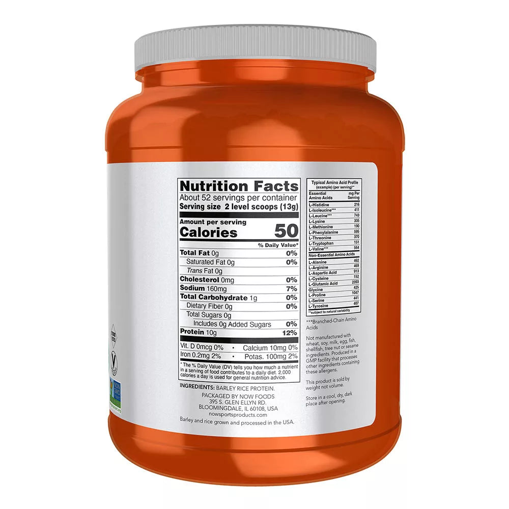 Now Foods Barley Rice Protein Powder (680 g)