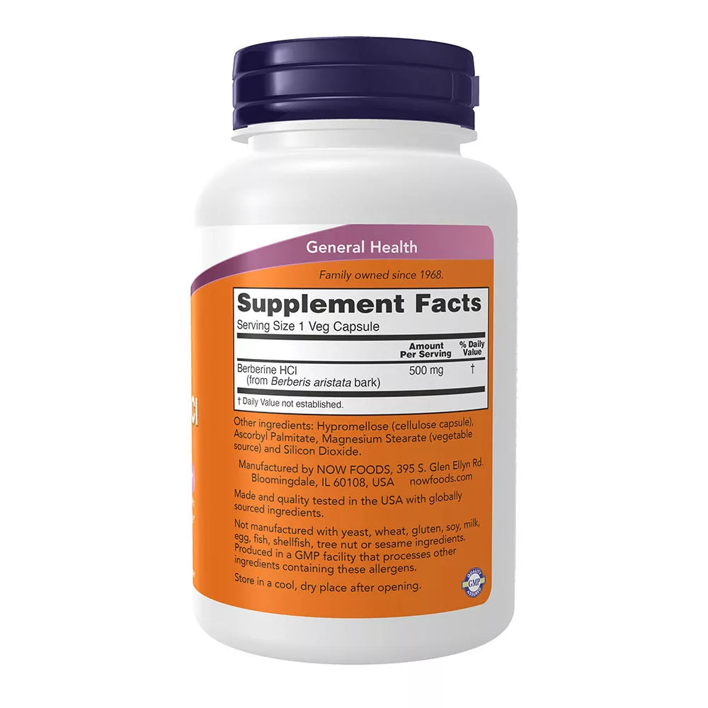 Now Foods Berberine HCl 500 mg Veg Capsules (90 Veg Capsules)