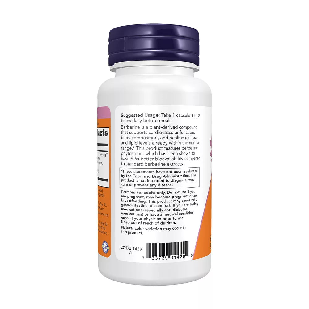 Now Foods Berberine Phytosome (60 Veg Capsules)