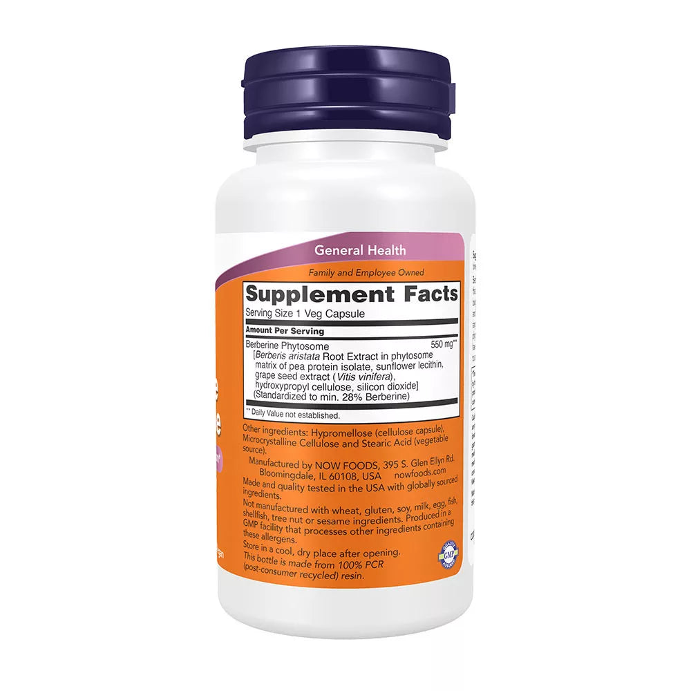 Now Foods Berberine Phytosome (60 Veg Capsules)