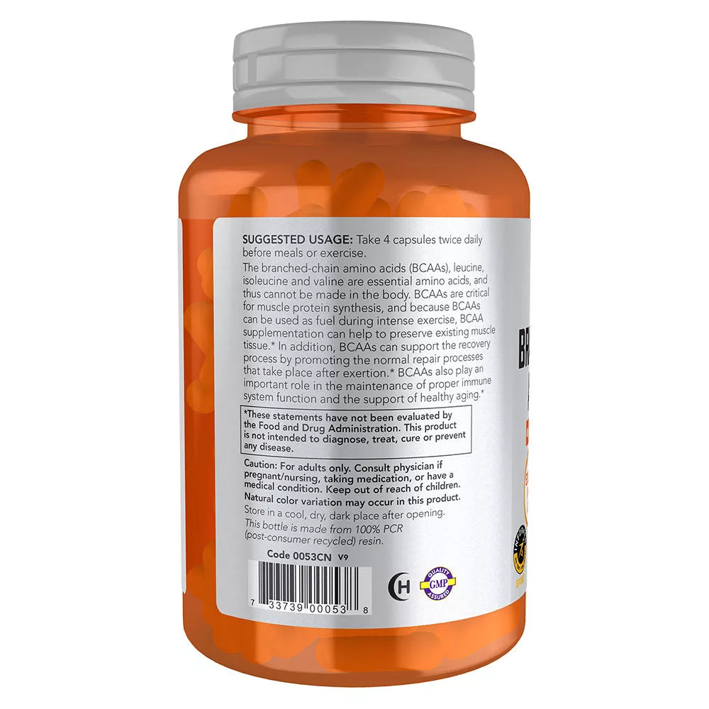 Now Foods Branched-Chain Amino Acids (120 Veg Capsules)