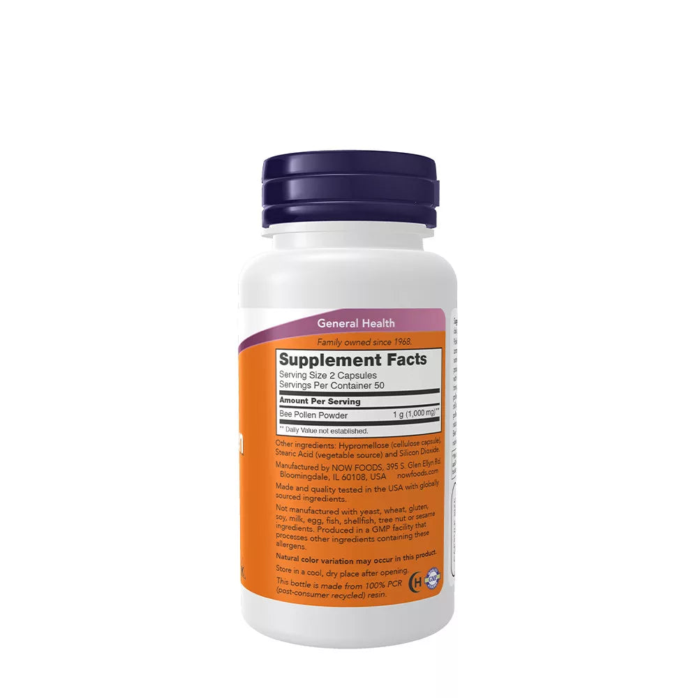 Now Foods Bee Pollen 500 mg (100 Capsules)