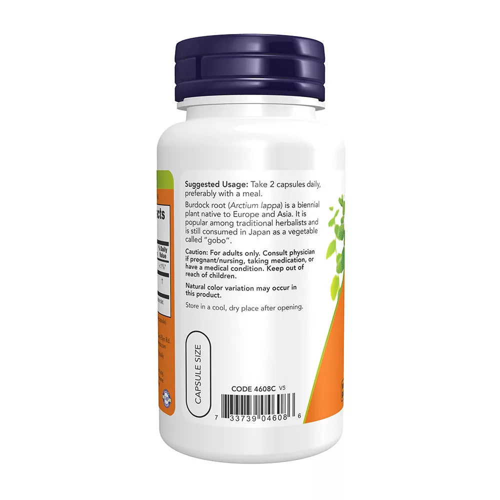 Now Foods Burdock Root 430 mg (100 Capsules)