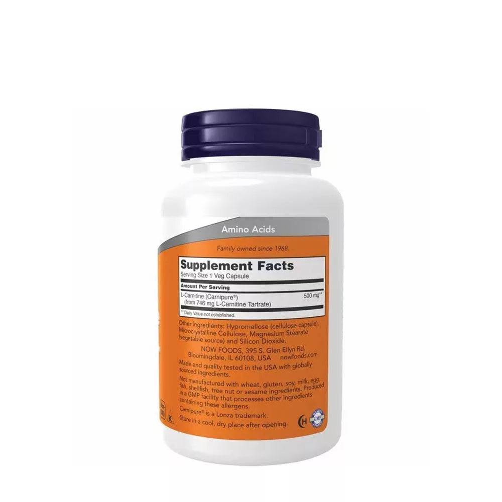 Now Foods L-Carnitine 500 mg (180 Capsules)