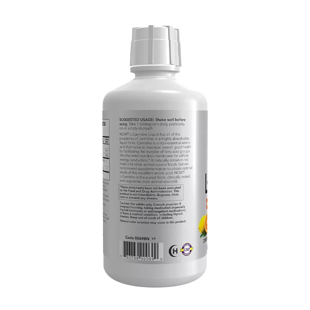 Now Foods L-Carnitine Liquid 1000 mg (946 ml, Citrus)