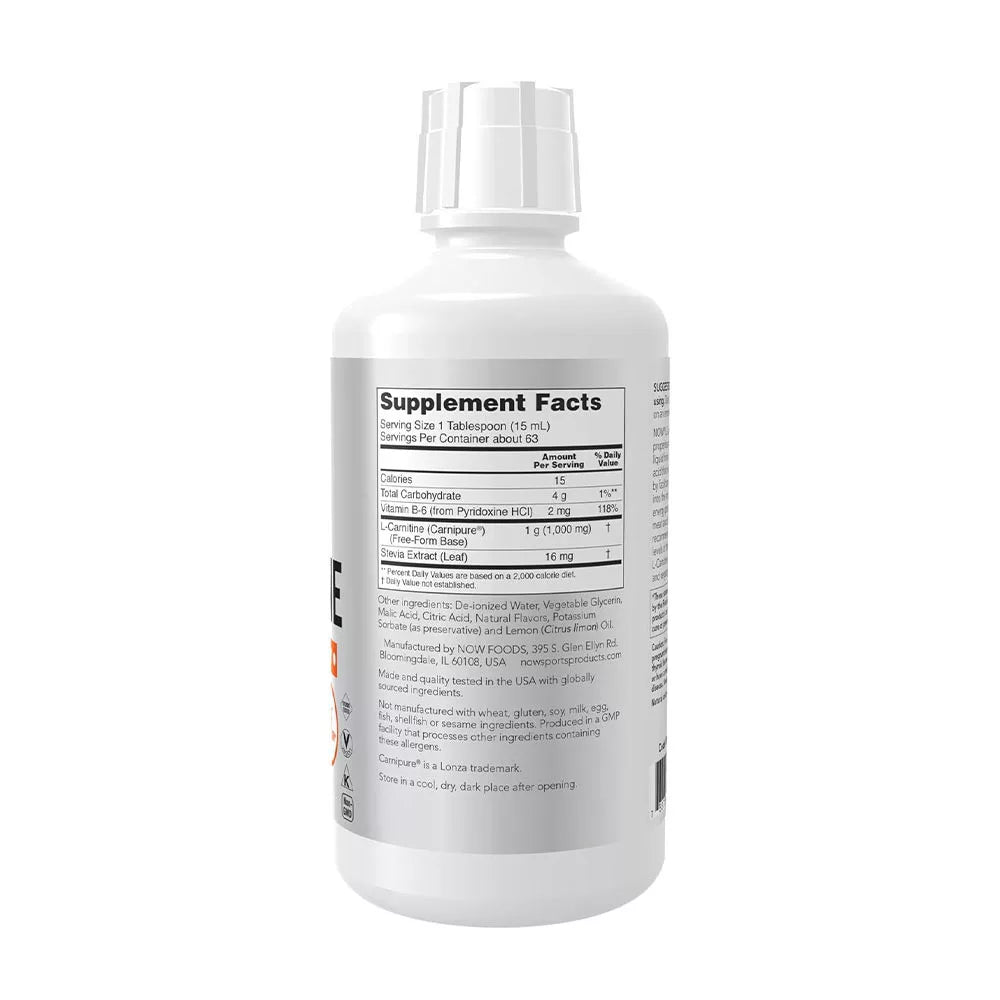 Now Foods L-Carnitine Liquid 1000 mg (946 ml, Citrus)