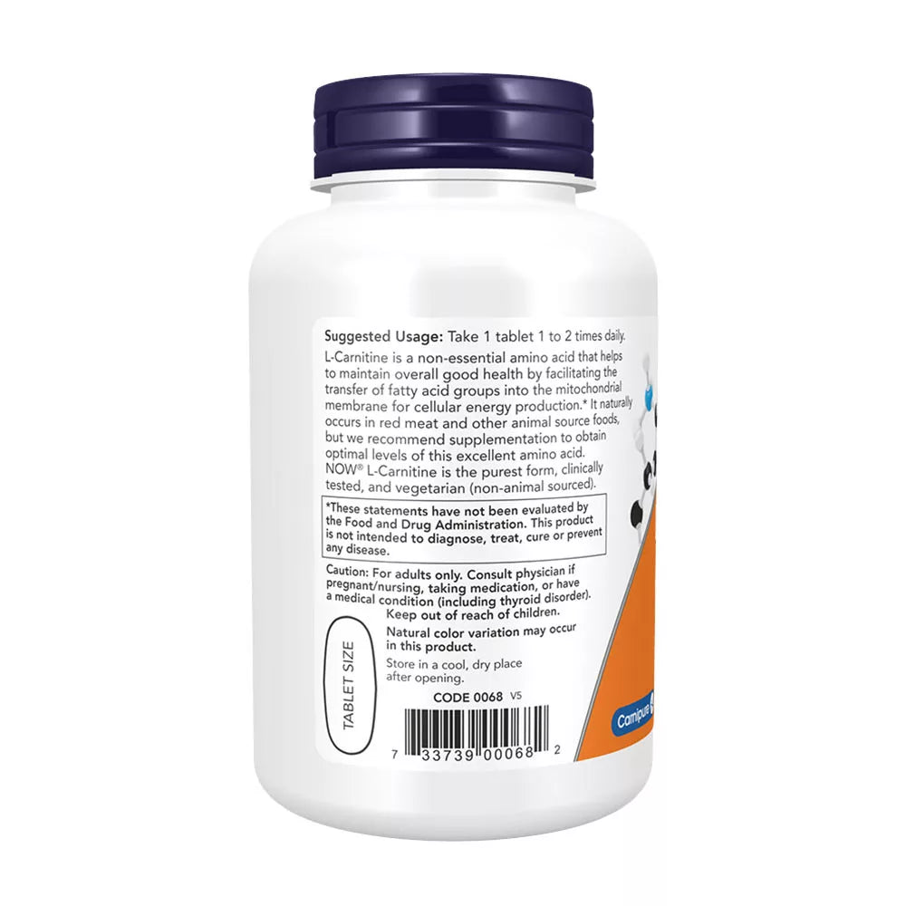 Now Foods L-Carnitine 1000 mg (100 Tablets)