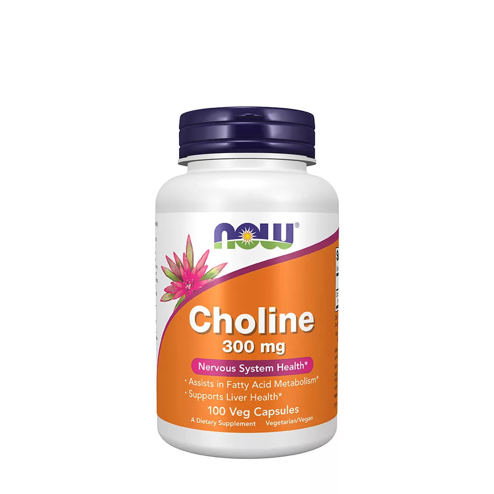 Now Foods Choline 300 mg Veg Capsules (100 Veg Capsules)