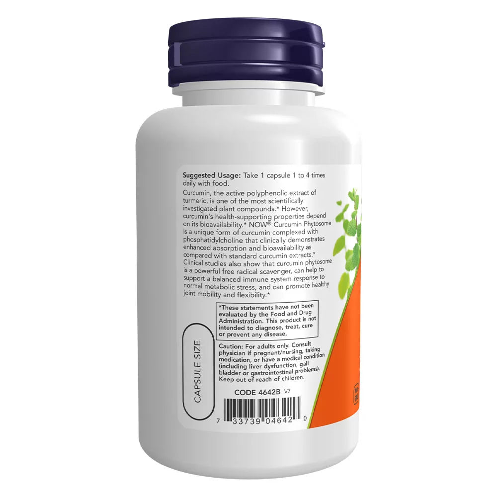 Now Foods Turmeric Curcumin Phytosome (60 Veg Capsules)
