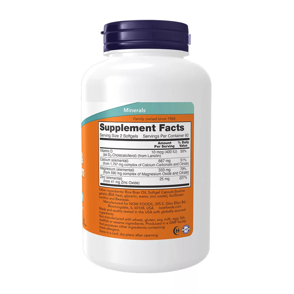 Now Foods Calcium & Magnesium (120 Softgels)