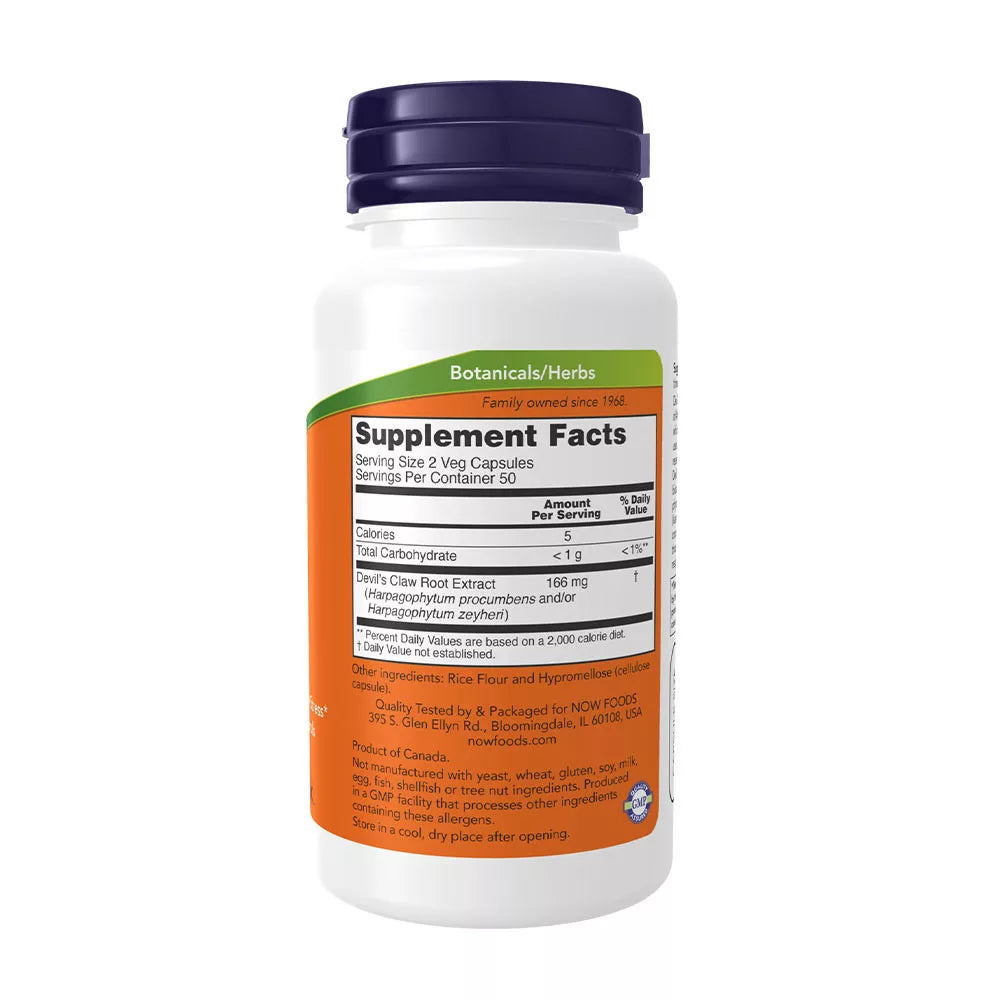 Now Foods Devil's Claw Veg Capsules (100 Veg Capsules)