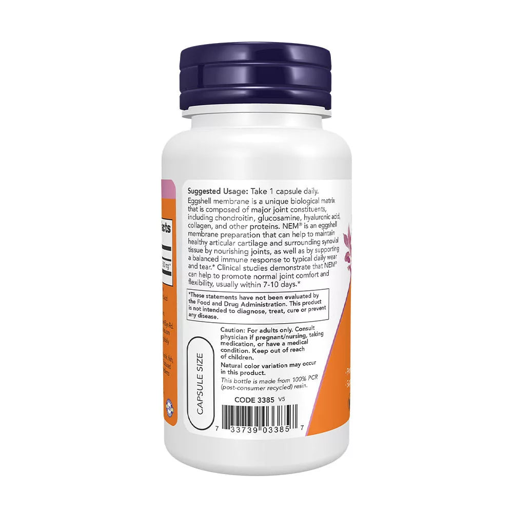 Now Foods Eggshell Membrane 500 mg (60 Capsules)