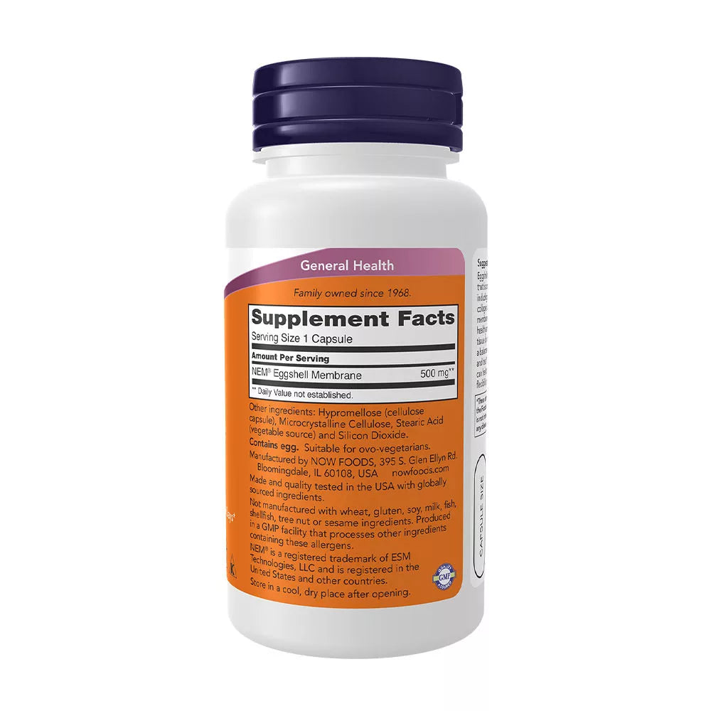 Now Foods Eggshell Membrane 500 mg (60 Capsules)