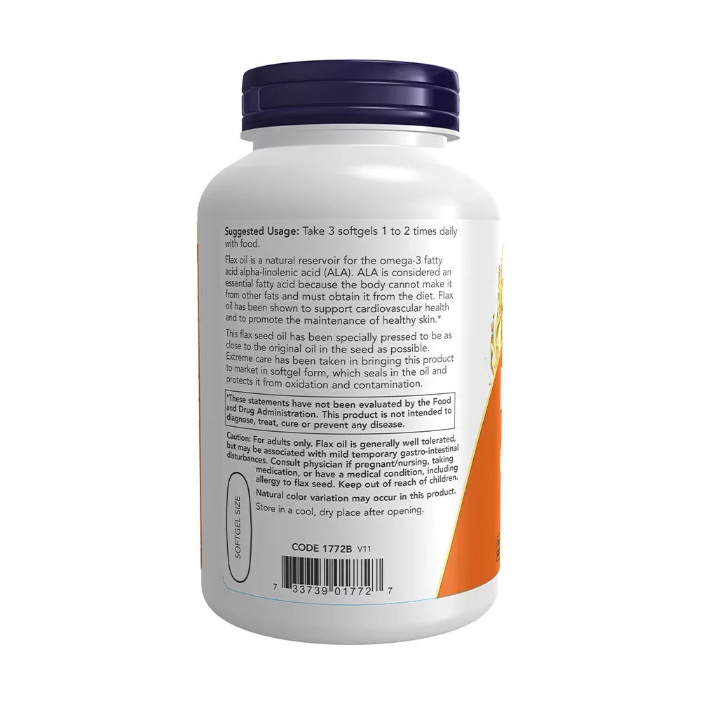 Now Foods Flax Oil 1000 mg (250 Softgels)