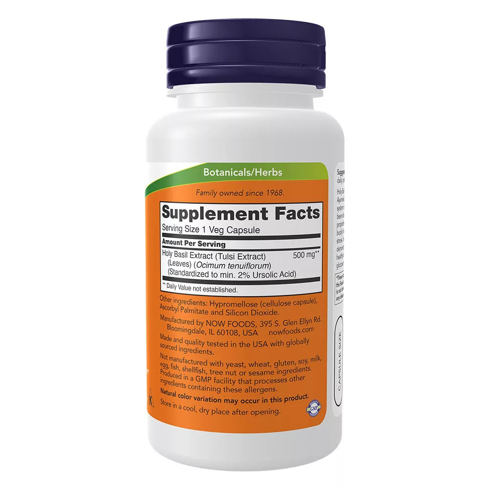 Now Foods Holy Basil Extract 500 mg (90 Veg Capsules)