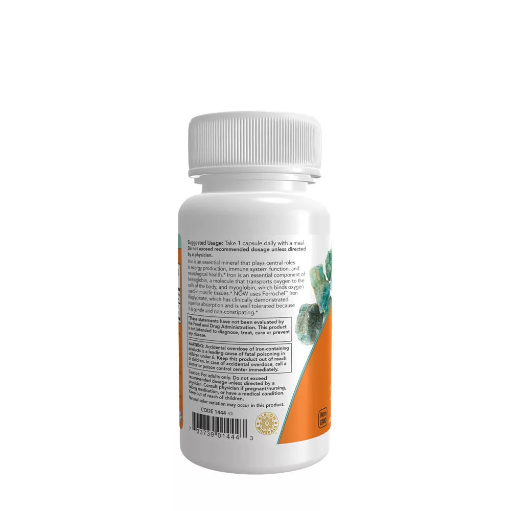Now Foods Iron 36 mg Ferrochel(R) (90 Capsules)
