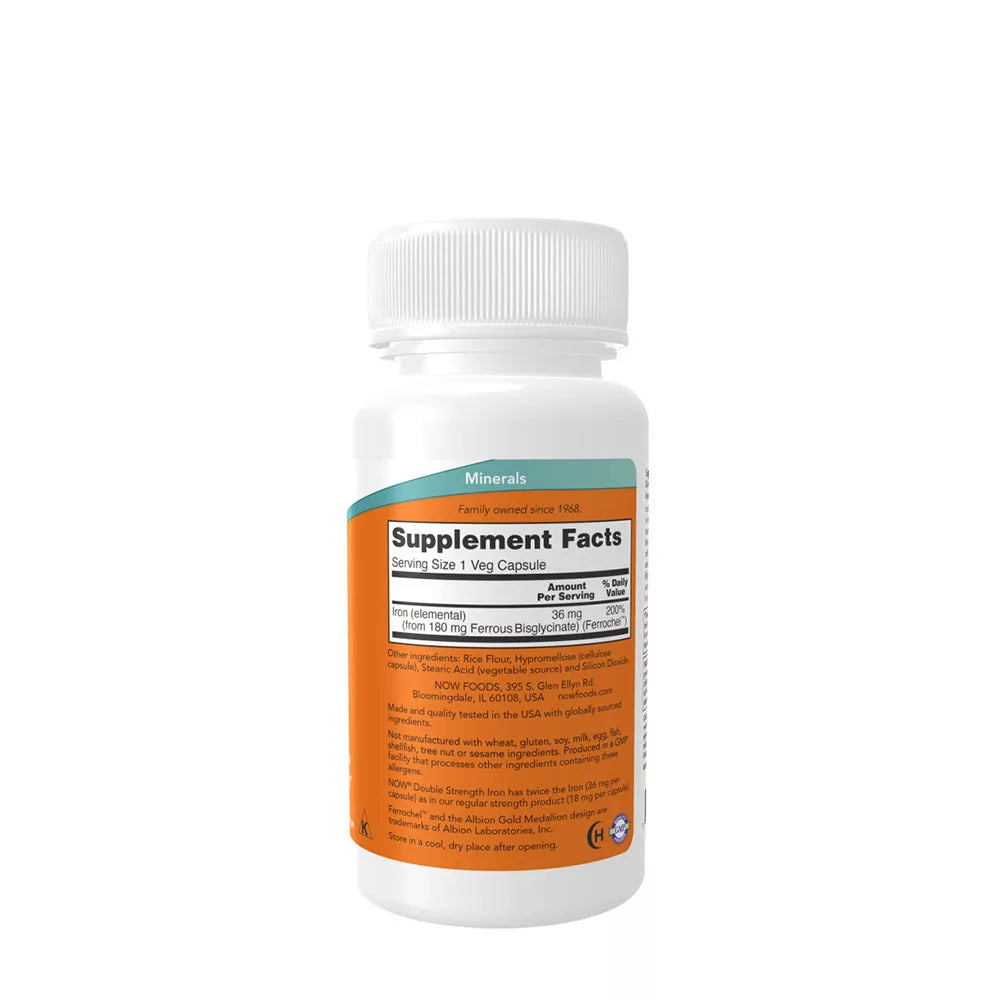 Now Foods Iron 36 mg Ferrochel(R) (90 Capsules)