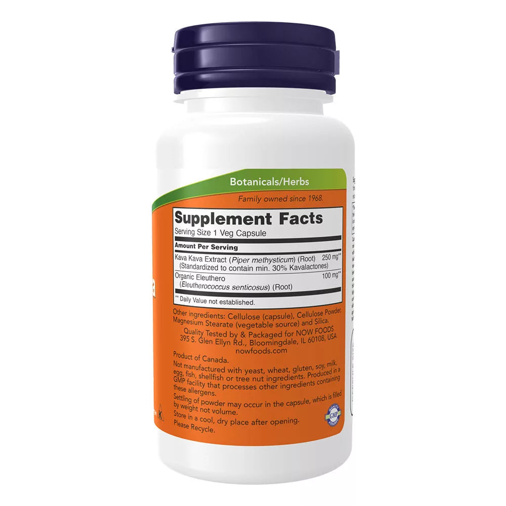 Now Foods Kava Kava 250mg 30% (60 Veg Capsules)