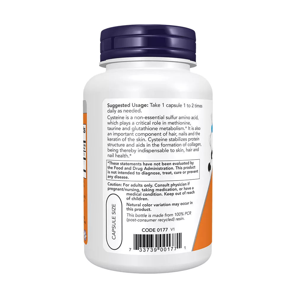 Now Foods L-Cysteine 500 mg (90 Veg Capsules)